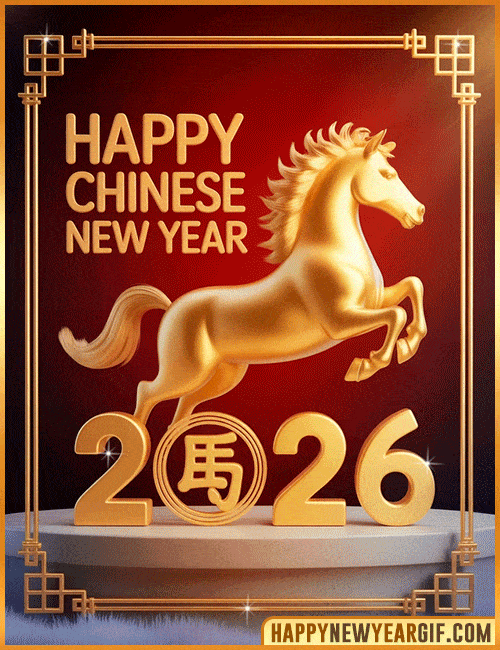 horse 2026 festive gif