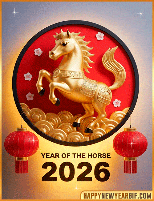 horse 2026 gif celebration design