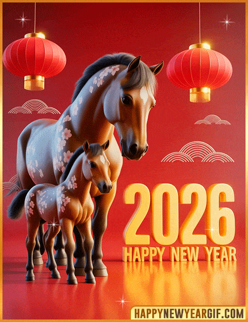 horse 2026 golden animation