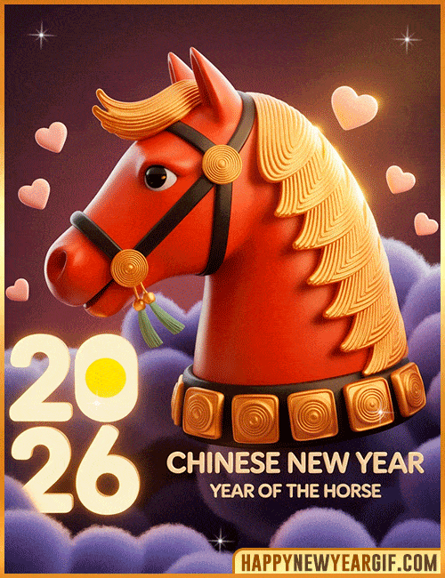 horse 2026 happy animated gif