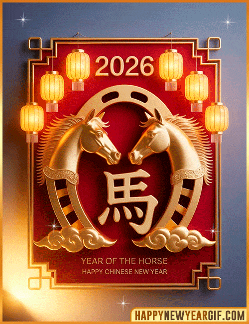 horse 2026 holiday gif