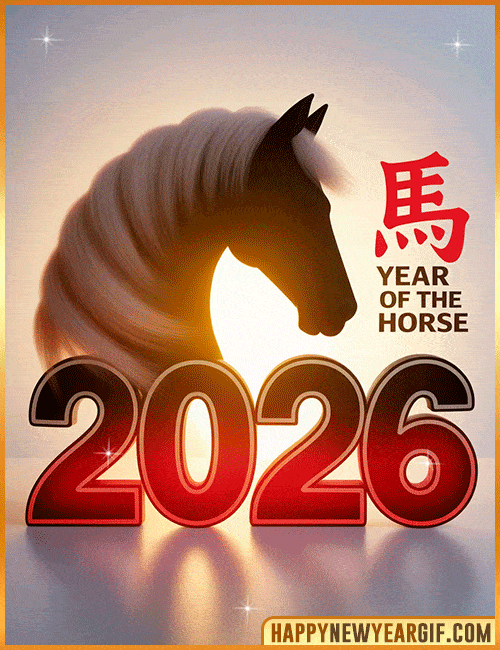 horse 2026 lunar new year gif