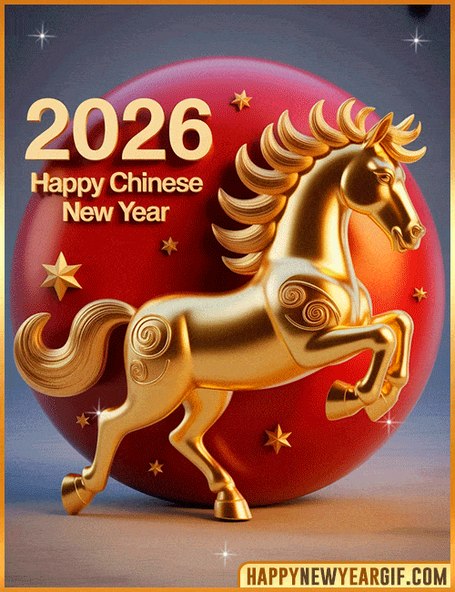 horse 2026 new year animated gif