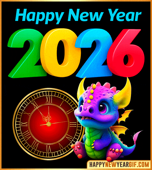 images gif dragon happy new year 2026