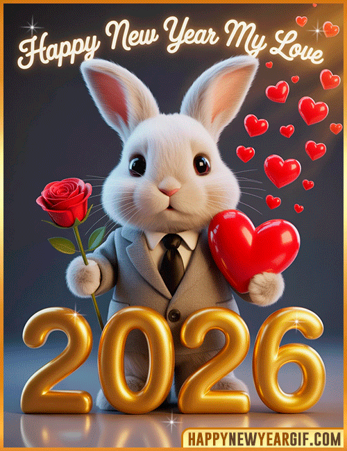 my love happy new year 2026 gif animated