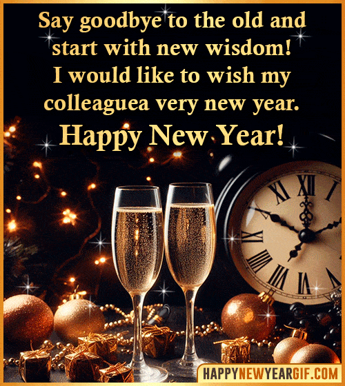 wishing colleague new year