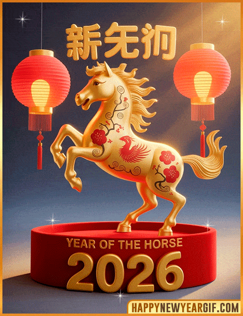 year of the horse 2026 gif
