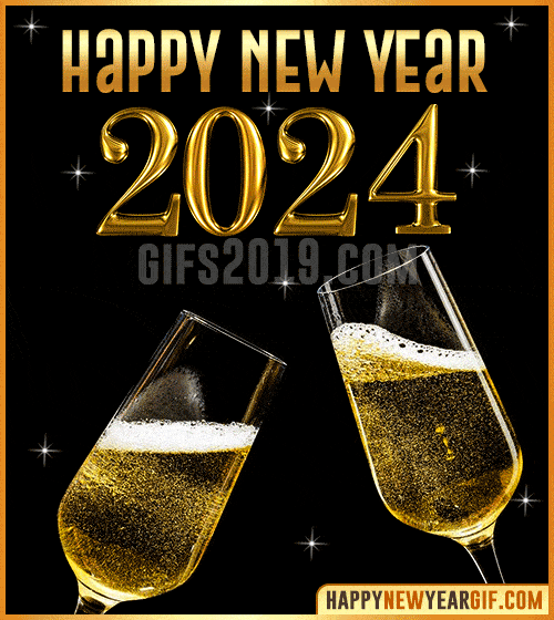 Best Happy New Year 2024 GIFs, Wishes, and Images 🥂🎇 (2024)
