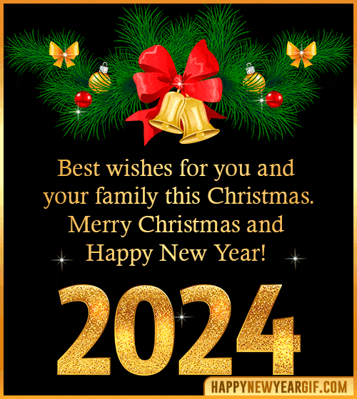 gif nice christmas and new year message 2024