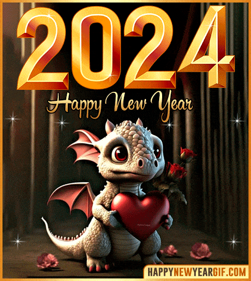 happy chinese new year 2024 dragon gif