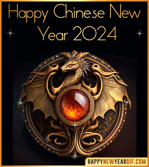 happy chinese new year 2024 dragon gifs