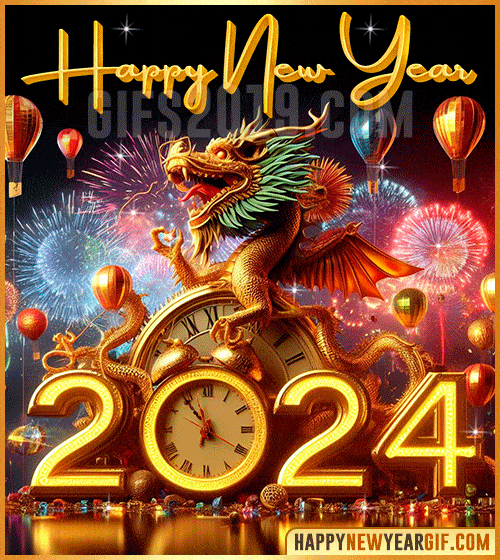 happy chinese new year 2024 dragon images in 3d