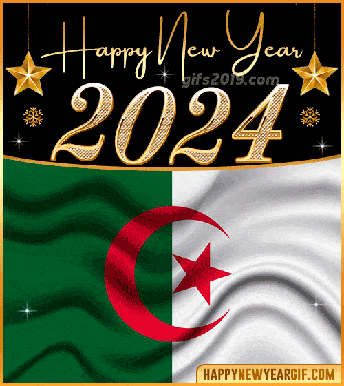 happy new year 2024 gif flag of argelia