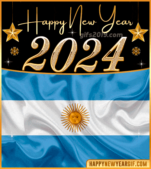 happy new year 2024 gif flag of argentina