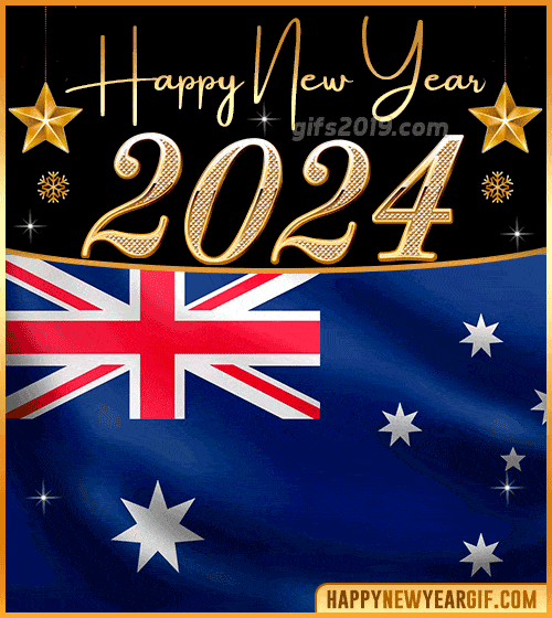 happy new year 2024 gif flag of australia
