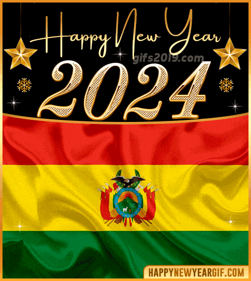 happy new year 2024 gif flag of bolivia