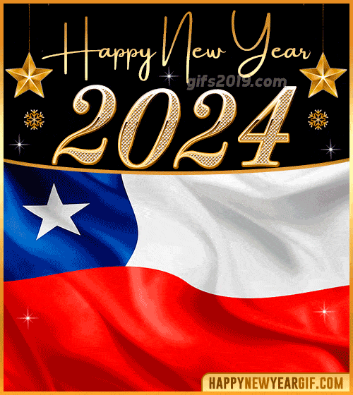 happy new year 2024 gif flag of chile