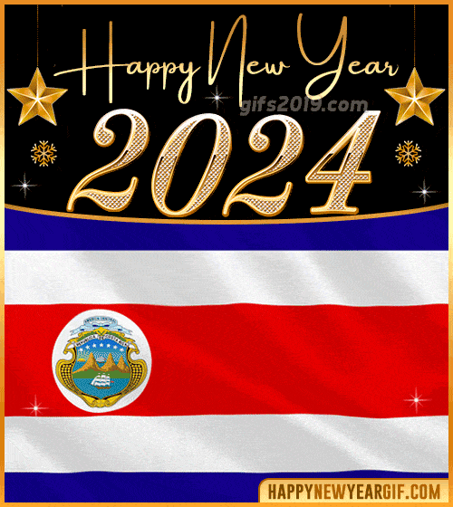 happy new year 2024 gif flag of costa rica