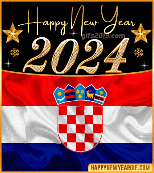 happy new year 2024 gif flag of croacia