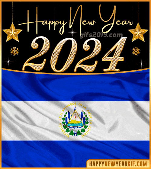 happy new year 2024 gif flag of el salvador