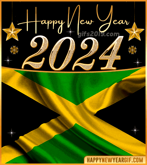 happy new year 2024 gif flag of jamaica