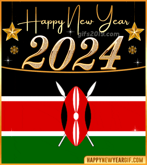 happy new year 2024 gif flag of kenia