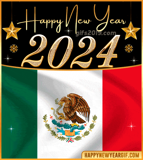 happy new year 2024 gif flag of mexico