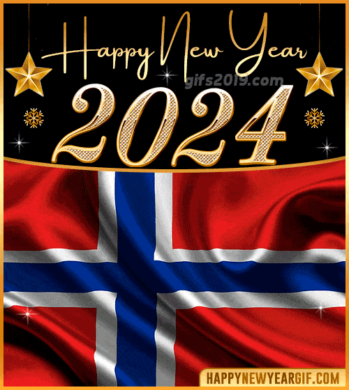 happy new year 2024 gif flag of noruega