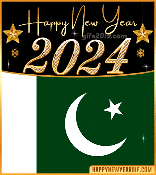 happy new year 2024 gif flag of pakistan