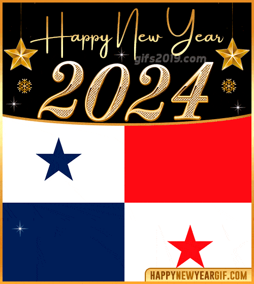 happy new year 2024 gif flag of panama