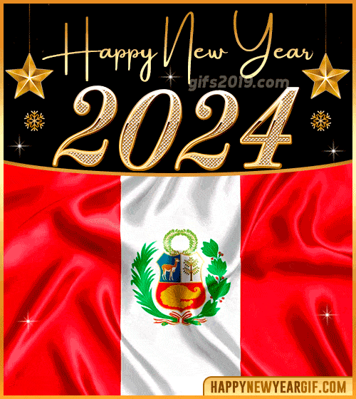 happy new year 2024 gif flag of peru