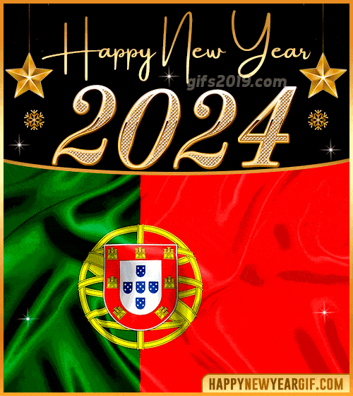 happy new year 2024 gif flag of portugal