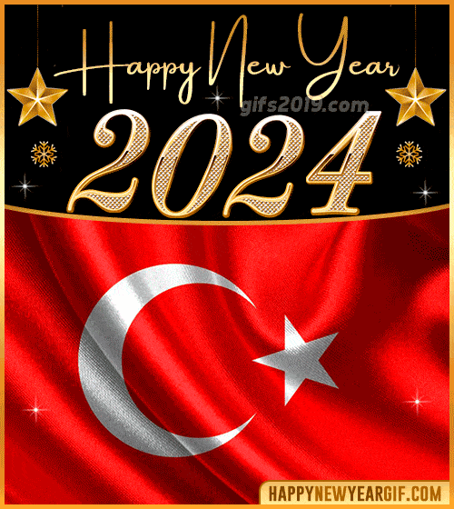 happy new year 2024 gif flag of turquia