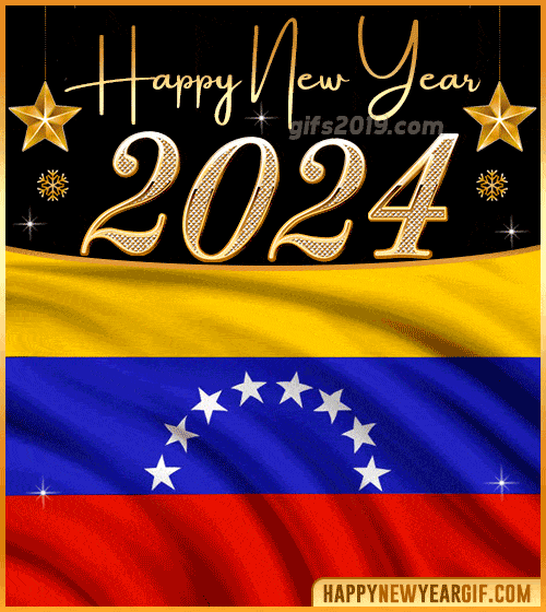 happy new year 2024 gif flag of venezuela