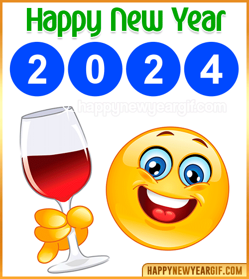 happy new year 2024 gif funny wishes