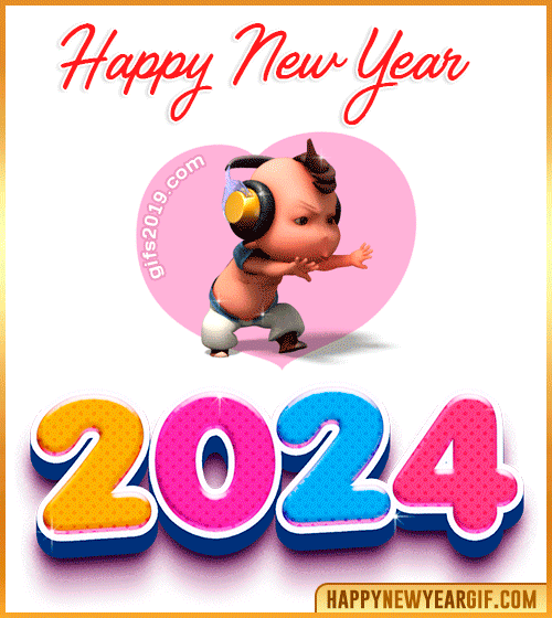 happy new year 2024 gif funny