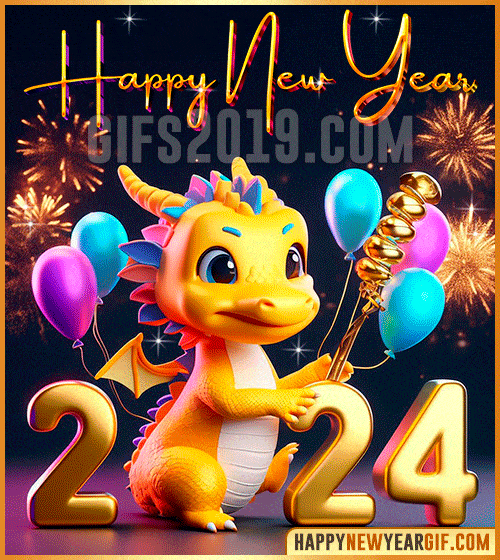 new year wish in chinese gif 3d
